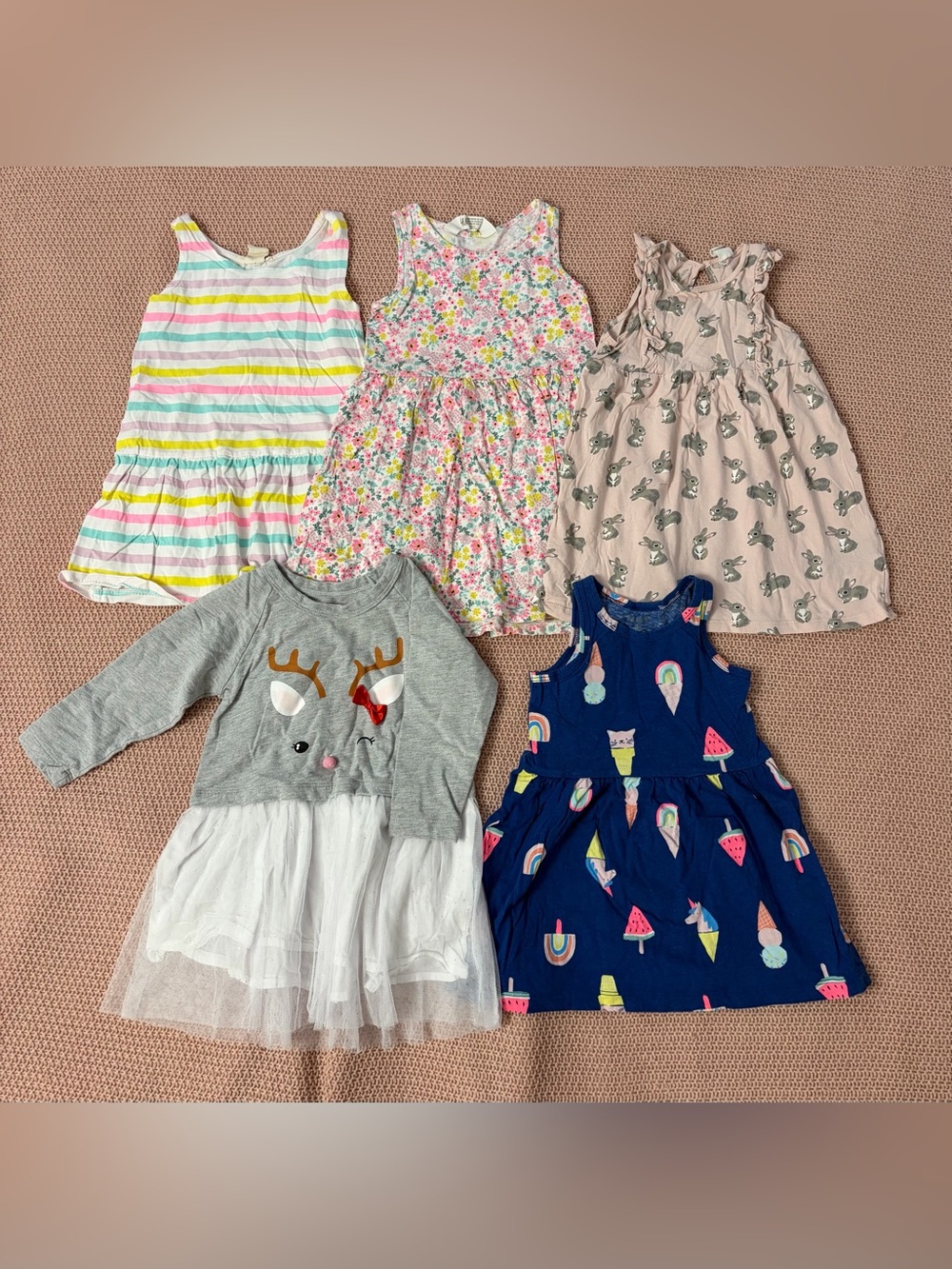 Toddler Girl Dresses Bundle 5 pcs (size 2T)